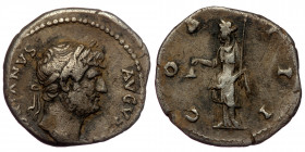 Hadrian ( 117–138) AR Denarius (Silver, 18mm, 3,22g) Rome, 125-128 
Obv: HADRIANVS AVGVSTVS - Laureate head right, with drapery on left shoulder 
Rev:...