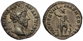 Marcus Aurelius (161-180) AR Denarius (Silver, 18mm, 3,40g) Rome, 163-164. 
Obv: ANTONINVS AVG ARMENIACVS - laureate head right 
Rev: P M TR P XVIII I...