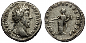 Marcus Aurelius (161-180) AR Denarius (Silver, 18mm, 3,35g) Rome, 166-167 
Obv: M ANTONINVS AVG ARM PARTH MAX - laureate head to right 
Rev: TR P XXI ...