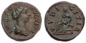 Lucilla (wife of Lucius Verus) AR Denarius (Silver, 18mm, 3,00g) Rome, 164-169 or 183 (?)
Obv: LVCILLA AVGVSTA - Draped bust right. 
Rev: PVDICITIA - ...