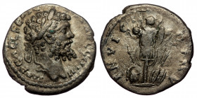 Septimius Severus (193-211) AR Denarius (Silver, 17mm, 2,88g) Emesa.
Obv: IMP CAE L SEP SEV PERT AVG COS II - Laureate head right.
Rev: INVICTO IMP - ...