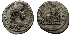 Septimius Severus (193-211) AR Denarius (Silver, 3,25g, 18mm) Laodicea ad Mare, 198. 
Obv: L SEP SEVERVS PER AVG P M IMP XI - Laureate head of Septimi...