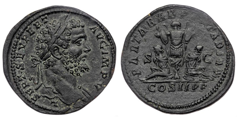 Septimius Severus AE Sestertius. Rome, AD 195. ( Bronze. 26.10 g. 34 mm)
L SEPT...