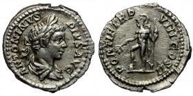 Caracalla (198-217) AR Denarius (Silver, 20mm, 3,12g) Rome, 205 
Obv: ANTONINVS PIVS AVG - laureate and draped bust to right 
Rev: PONTIF TR P VIII CO...