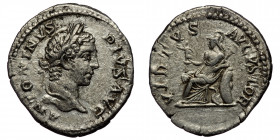 Caracalla (198-217) AR Denarius (Silver, 20mm, 3,00g) Rome, 207. 
Obv: ANTONINVS PIVS AVG - laureate head right. 
Rev: VIRTVS AVGVSTOR - Virtus, helme...