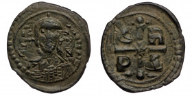 Romanus IV Diogenes. 1068-1071. AE follis (Bronze. 5.78 g. 28 mm). Constantinople mint. 
IC-XC / NI-KA, facing bust of Christ, nimbate, holding book o...