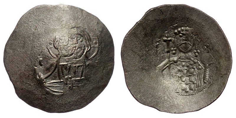 JOHN II COMNENUS (1118-1143) Constantinople, BI Aspron Trachy ( Silver. 2.86 g. ...