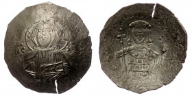 JOHN II COMNENUS (1118-1143) Constantinople, BI Aspron Trachy ( Silver. 2.65 g. 28 mm)
Nimbate Christ enthroned facing, wearing pallium and colobium, ...
