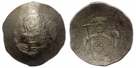 JOHN II COMNENUS (1118-1143). Constantinople, BI Aspron Trachy ( Silver.45 g. 29 mm)
Nimbate Christ enthroned facing, wearing pallium and colobium, ho...