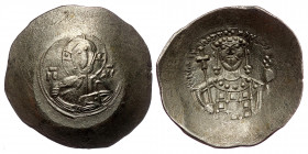 Alexius I Comnenus. Constantinople, BI Aspron Trachy ( Silver. 3.94 g. 30 mm)
Nimbate Christ enthroned facing, wearing pallium and colobium, holding b...