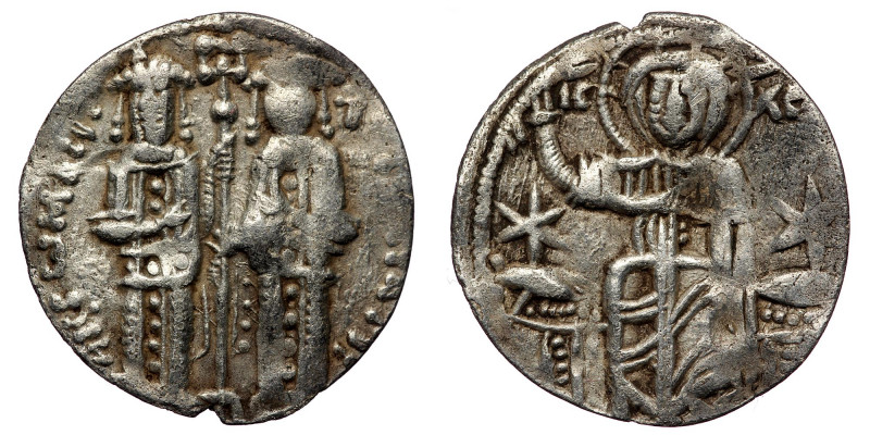 Andronicus II Palaeologus, with Michael IX, 1282-1328. Basilikon (Silver,1.62 g....