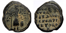 Byzantine Lead Seal ( Lead 23.21 g. 27 mm)
