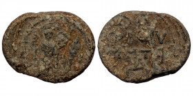 Byzantine Lead Seal ( Lead 13.75 g. 26 mm)