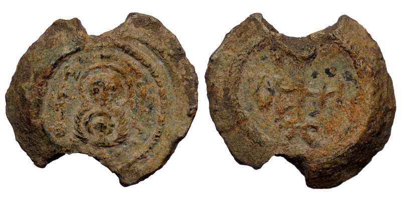 Byzantine Lead Seal ( Lead 13.79 g. 27 mm)