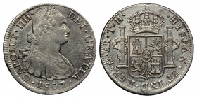 SPANISH COLONIAL COINAGE. Mexico .Charles IV, 1788-1808. ( Silver. 27.01 g. 41 mm)