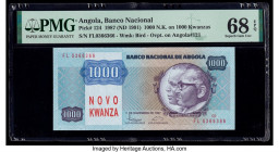 Angola Banco Nacional De Angola 1000 Nova Kwanza on 1000 Kwanzas 11.11.1987 (ND 1991) Pick 124 PMG Superb Gem Unc 68 EPQ. Single Highest grade in the ...