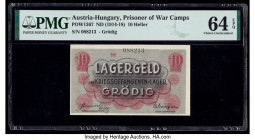 Austria-Hungary Prisoner of War 10 Heller ND (1914-18) Pick POW1367 PMG Choice Uncirculated 64 EPQ. 

HID09801242017

© 2020 Heritage Auctions | All R...