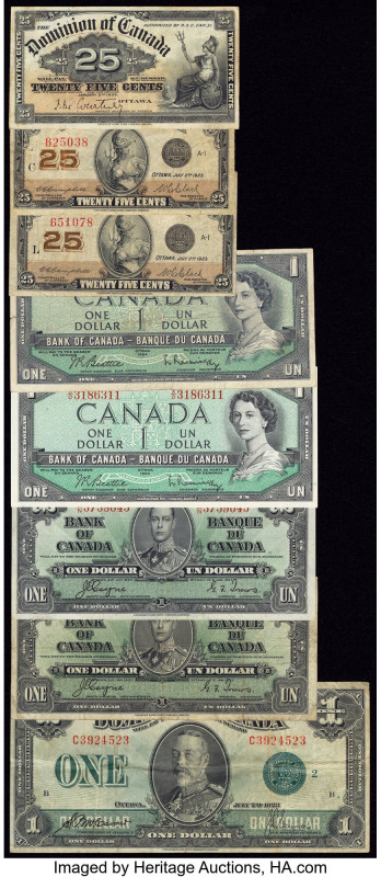 Canada Group Lot of 15 Examples Fine-Very Fine. Minor stains present on a few ex...