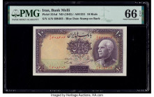 Iran Bank Melli 10 Rials ND (1942) / AH1321 Pick 33Ad PMG Gem Uncirculated 66 EPQ. 

HID09801242017

© 2020 Heritage Auctions | All Rights Reserved