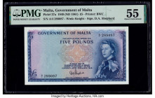 Malta Government of Malta 5 Pounds 1949 (ND 1961) Pick 27a PMG About Uncirculated 55. 

HID09801242017

© 2020 Heritage Auctions | All Rights Reserved...