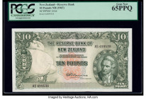 New Zealand Reserve Bank of New Zealand 10 Pounds ND (1960-67) Pick 161d PCGS Gem New 65PPQ. 

HID09801242017

© 2020 Heritage Auctions | All Rights R...