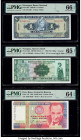 Nicaragua, Paraguay and Peru Group of 6 Graded Examples PMG Gem Uncirculated 66 EPQ; Gem Uncirculated 65 EPQ; Choice Uncirculated 64 EPQ; Choice Uncir...