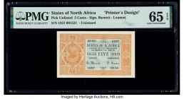 North Africa States of North Africa 5 Cents ND Pick UNL PMG Gem Uncirculated 65 EPQ. 

HID09801242017

© 2020 Heritage Auctions | All Rights Reserved