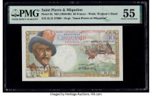 Saint Pierre and Miquelon Caisse Centrale de la France d'Outre-Mer 50 Francs ND (1950-60) Pick 25 PMG About Uncirculated 55. 

HID09801242017

© 2020 ...