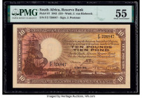 South Africa South African Reserve Bank 10 Pounds 19.4.1943 Pick 87 PMG About Uncirculated 55. 

HID09801242017

© 2020 Heritage Auctions | All Rights...