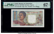 Tahiti Banque de l'Indochine 20 Francs ND (1963) Pick 21c PMG Superb Gem Unc 67 EPQ. 

HID09801242017

© 2020 Heritage Auctions | All Rights Reserved