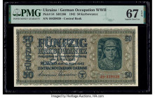Ukraine Ukrainian Central Bank 50 Karbowanez 5.3.1942 Pick 54 PMG Superb Gem Unc 67 EPQ. 

HID09801242017

© 2020 Heritage Auctions | All Rights Reser...