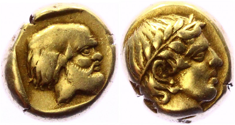 Ancient Greece Lesbos Mytilene EL Hekte 454 - 428 BC
Bodenstedt 51; Gold 2.52 g...