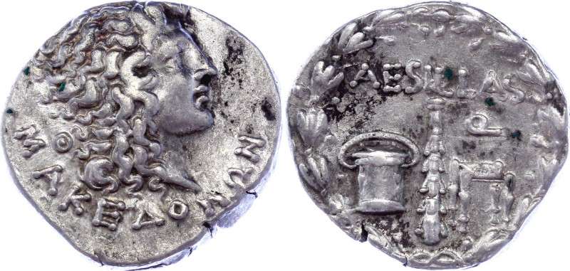 Ancient Greece Macedonia Tessaloniki AR Tetradrachm 93 - 92 BC Aesillas, as Quae...