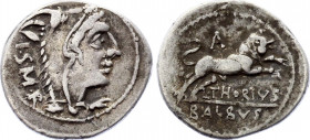Roman Republic Rome AR Denarius 105 BC
Silver 3.84g 21mm; L. THORIUS BALBUS, 105 B.C. Denarius, Rome mint, Juno of Lanuvium, wering goat's skin to ri...