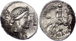 Roman Republic Rome Silver Denarius Serratus 47 BC
RRC# 454/2; Silver 3.15g; Obv: FIDES A·LICINIVS: Laureate head of Fides right. Border of dots.; Re...