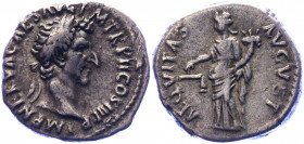 Roman Empire Denarius 96 AD, Nerva
Silver. Weight 3,15 gramm. Obv: IMPNERVACAESAVGPMTRPCOSIIPP - Laureate head right. Rev: AEQVITASAVGVST - Aequitas ...