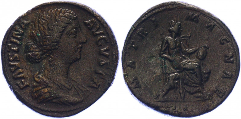 Roman Empire Sestertius 145 - 156 AD, Faustina II
Copper. Weight 26,72 gramm. O...