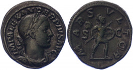 Roman Empire Sestertius 231 - 235 AD, Alexander Severus
Copper. Weight 21,41 gramm. Obv: IMPALEXANDERPIVSAVG - Laureate, draped and cuirassed bust ri...