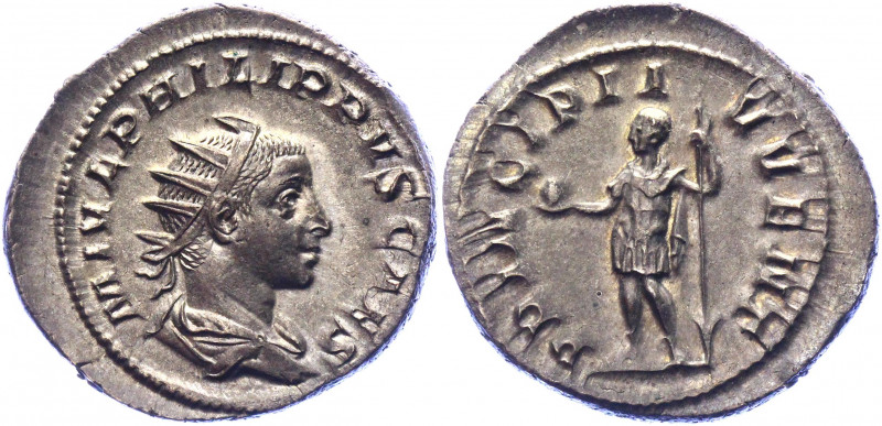 Roman Empire Antoninianus 246 AD, Philip II
Silver. Weight 4,69 gramm. Obv: MIV...