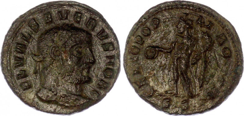 Roman Empire Severus II Æ Follis 305 - 306 AD
RIC 170a; Copper 2.50 g.; Severus...