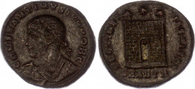Roman Empire Constantine II Æ Follis 325 - 326 AD
RIC 65; Bronze 2.70 g.; Constantine II (316-337); Obv.: CONSTANTINVS IVN NOB C Laureate, draped and...