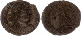 Roman Empire Valentinian I Æ Nummus 364 - 367 AD
RIC 7a; Copper 2.43 g.; Valentinian I (364-367); Obv.: D N VALENTINIANVS P F AVG, diademed, draped a...