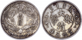 China Empire 1 Dollar 1911 (3)
Y# 31; Silver 26.50 g.; Mint: Tientsin; XF-AUNC