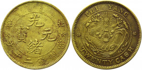 China Chihli 20 Cash 1906
Y# 68a; Brass 14.38 g.; XF