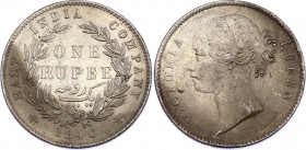 British India 1 Rupee 1840
KM# 458; Silver; Victoria; AUNC mint luster remains