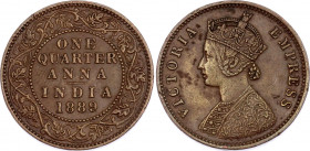 British India 1/4 Anna 1889
KM# 486; Victoria; XF