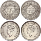 British India 2 x 1/2 Rupee 1943 - 1944 L
KM# 547; Silver; George VI; UNC