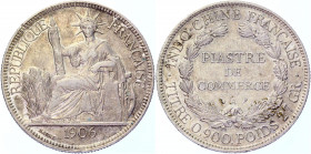 French Indochina 1 Piastre 1906 A
KM# 5a.1; Silver 26.93 g.; French Colony; XF+