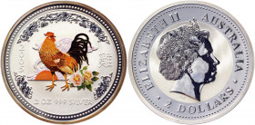 Australia 2 Dollars 2005
UC# 201; Silver 2 Oz; Series: Chinese Zodiac. Year of the Rooster.