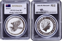 Australia 1 Dollar 2015 P NGC GEM BUNC
KM# 2165; Silver., Proof; Australian Wedge-Tailed Eagle